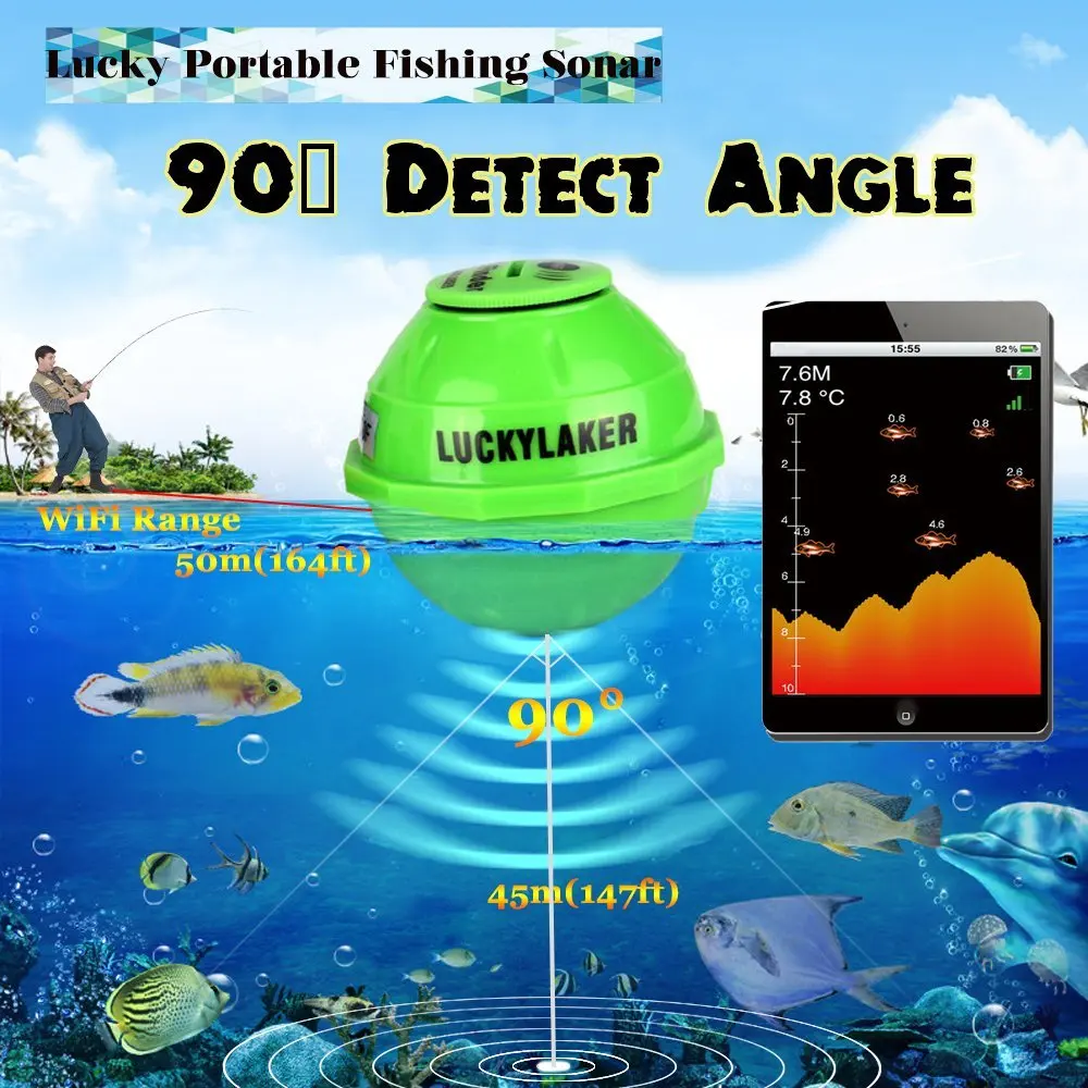 WiFi Wireless Finder For Underwater Fish Hunting Deeper Sonar Fishfinder With APP Echo Sounder Fishing Alarm for Depth Fish Sensor (7)